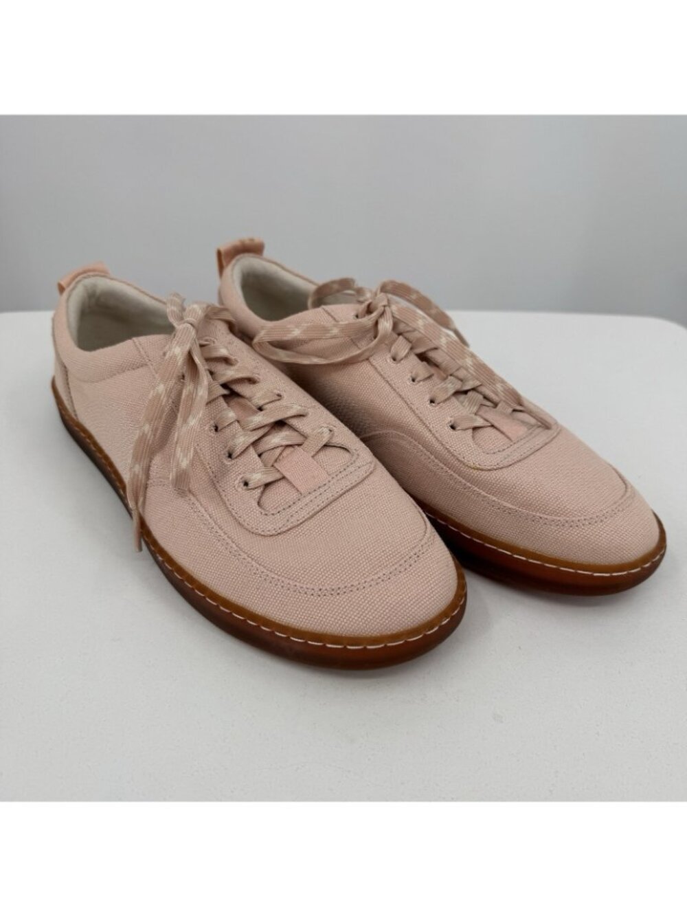 Everlane Tread Bare Sneaker size 13 Women's in Pink Canvas Classic Lace-up Shoes - Picture 2 of 10